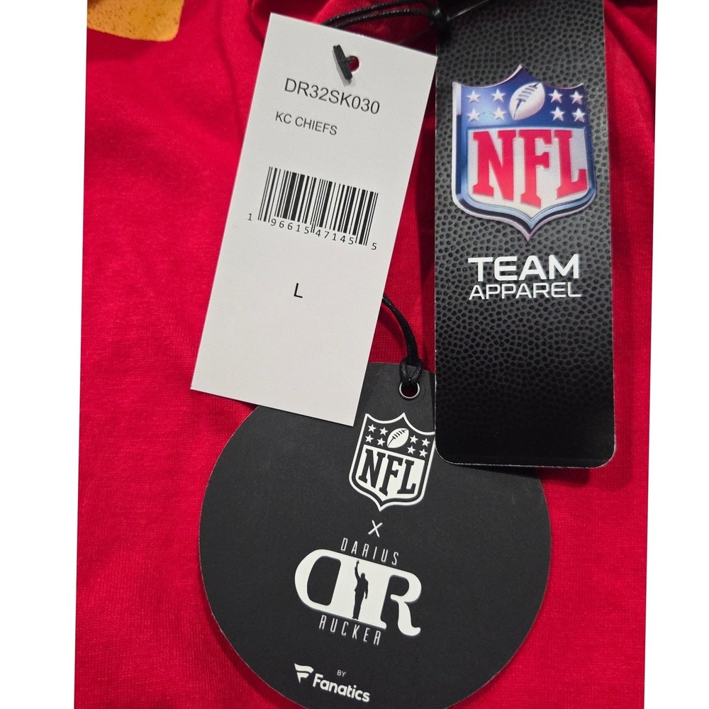 Kansas City Chiefs T-Shirt Mens Large Red Short Sleeve NFL Darius Rucker NWT - Picture 6 of 9